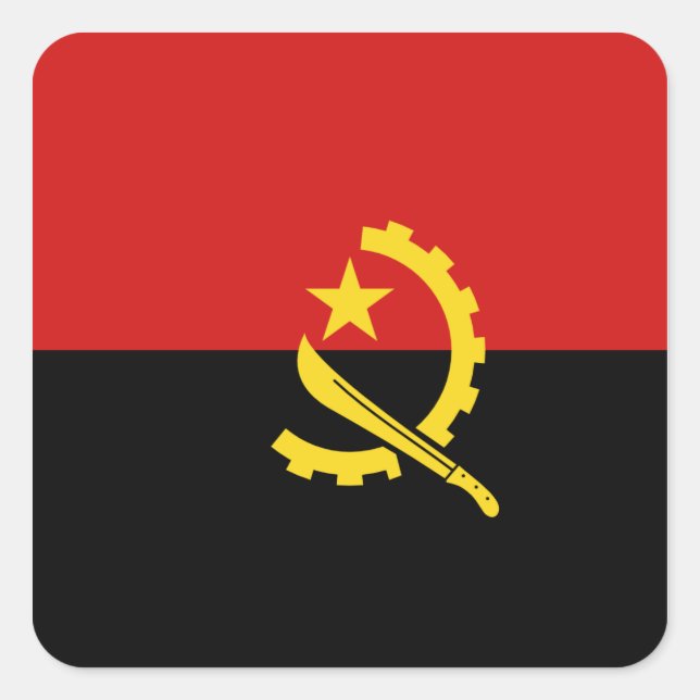 Angola Flag Sticker (Front)