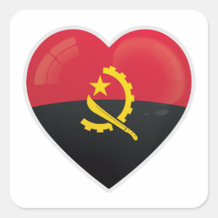 Angola Love Icon Square Sticker