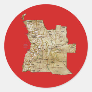 Angola Map Sticker