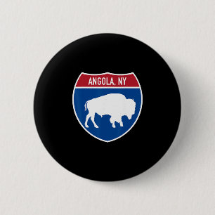Angola New York Buffalo Ny Highway Interstate Sign 6 Cm Round Badge