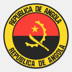 Angola Round Emblem Classic Round Sticker