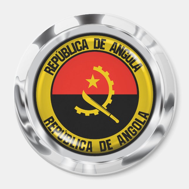 Angola Round Emblem Magnet (Front)