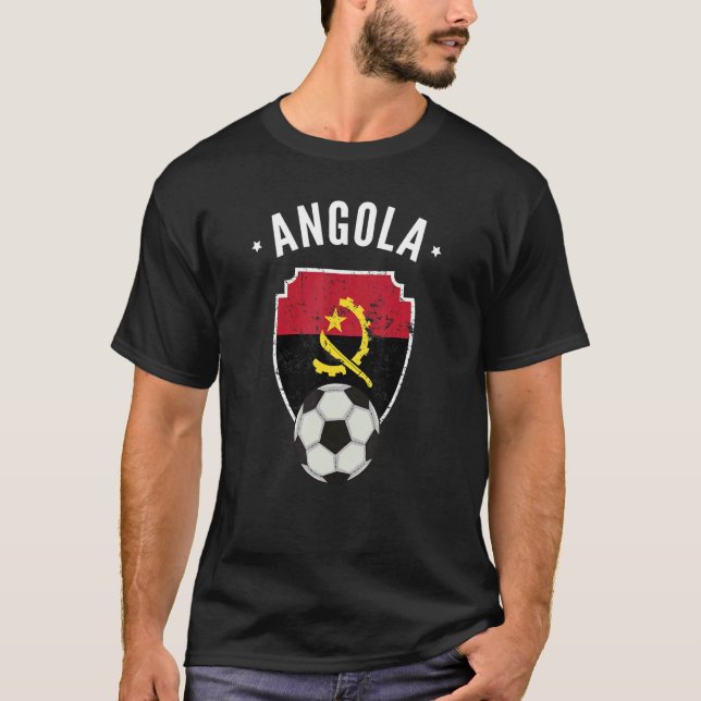 Angola Soccer Angola Flag Football Angolan Pride R T-Shirt (Front)