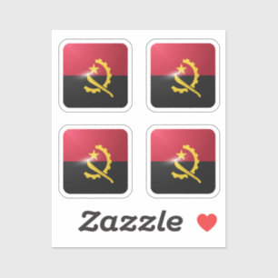 Angola square glossy flag