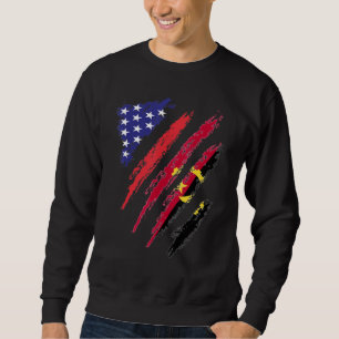 Angolan American Grown Flag USA Patriot Heritage M Sweatshirt