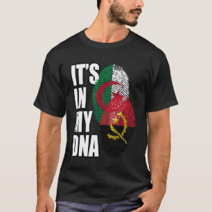 Angolan And Algerian Mix DNA Flag Heritage T-Shirt