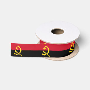 Angolan Flag & Angola travel, holiday/sports Satin Ribbon