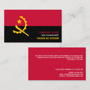 Angolan Flag, Flag of Angola Business Card