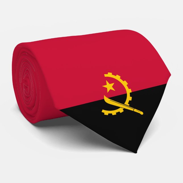 Angolan Flag Tie (Rolled)