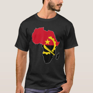 Angolan pride I love Angola flag Africa map t shir T-Shirt