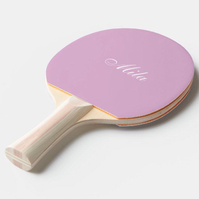 Angora Pink Custom Ping Pong Paddle (Front Angle)