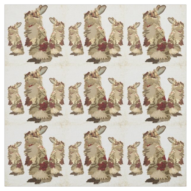 Angora Rabbits Fabric (Swatch)