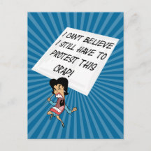 Angry activist with a protest sign