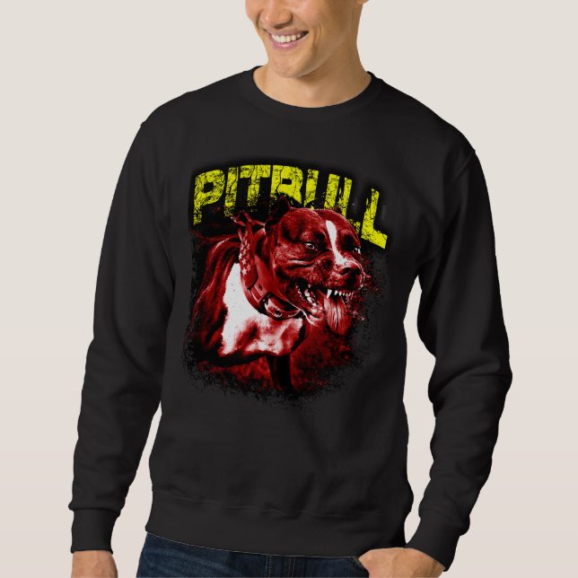 Angry Apbt American Pitbull Terrier Sweatshirt (Front)