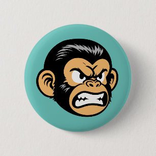 Angry Ape 6 Cm Round Badge
