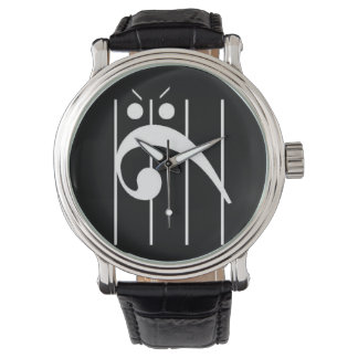Angry Bass Clef Watch BLACK, friggin BLACK !