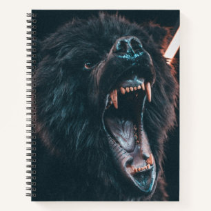 Angry Bear Teeth Black Bear Growl Notebook