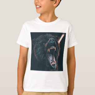 Angry Bear Teeth Black Bear Growl T-Shirt