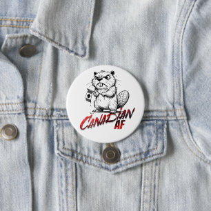 Angry Beaver Canadian AF 7.5 Cm Round Badge