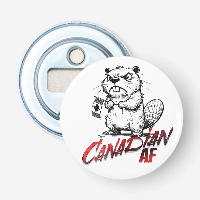 Angry Beaver Canadian AF Bottle Opener (Front)