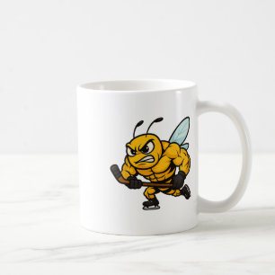 Angry Bee Ice Hockey Player Strong Insect  Coffee Mug