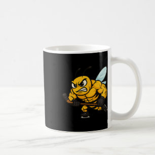 Angry Bee Ice Hockey Player Strong Insect  Coffee Mug