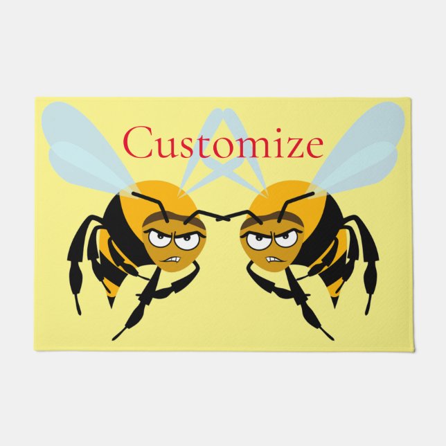 Angry Bee Thunder_Cove Doormat (Front)