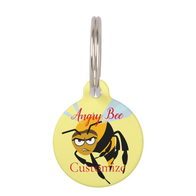 Angry Bee Thunder_Cove Pet Tag (Front)