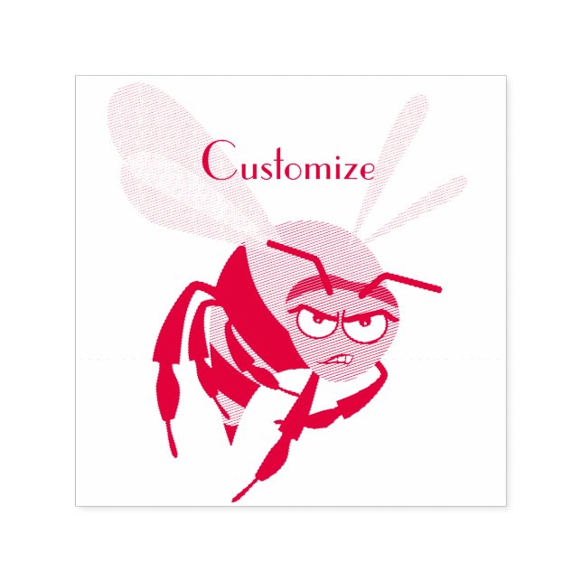 Angry Bee Thunder_Cove  Self-inking Stamp (Design)