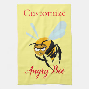 Angry Bee Thunder_Cove Tea Towel
