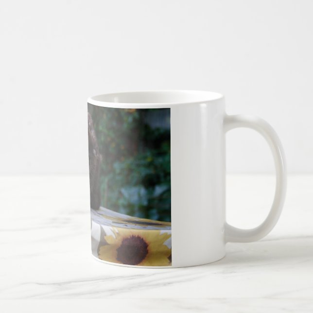 Angry Black Cat Coffee Mug (Right)