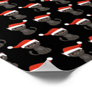 Angry Black Cat Funny Christmas Gifts Halloween Poster