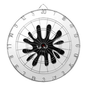 Angry Black Paint Splatter Dartboard