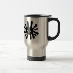 Angry Black Paint Splatter Travel Mug