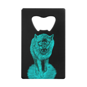 Angry Black Wolf in the Night