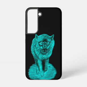 Angry Black Wolf in the Night Samsung Galaxy Case