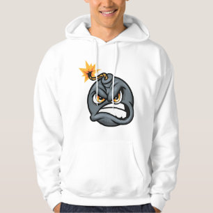 Angry Bomb Cartoon Hoodie - Grumpy Graphic 