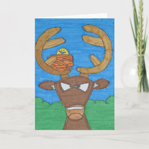 Angry Buck Greeting Card
