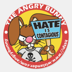 Angry Bunny Bumper Sticker 4