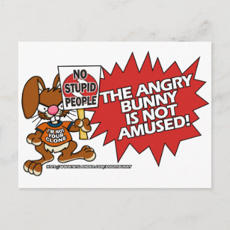 Angry Bunny Not Amused Postcards