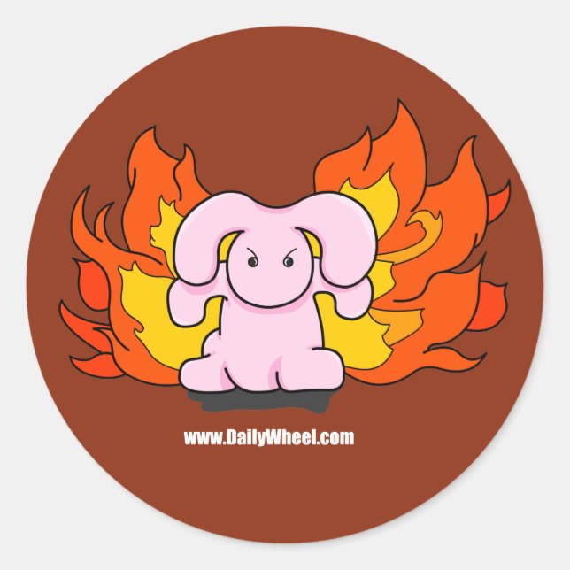 Angry Bunny Sticker (Front)
