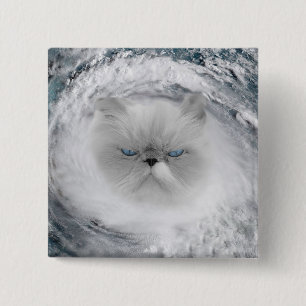 Angry Cat 5 Hurricane 15 Cm Square Badge