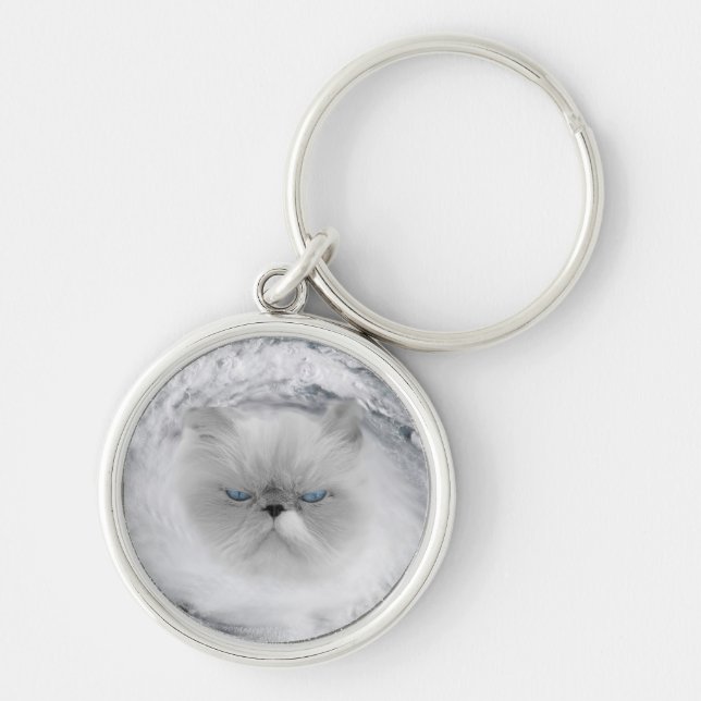 Angry Cat 5 Hurricane Key Ring (Front)