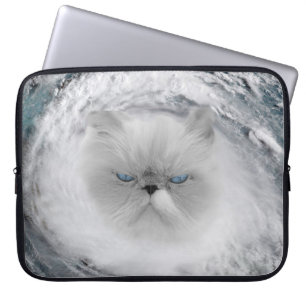 Angry Cat 5 Hurricane Laptop Sleeve