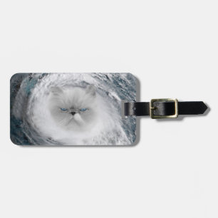 Angry Cat 5 Hurricane Luggage Tag