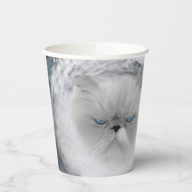 Angry Cat 5 Hurricane Paper Cups (Left)