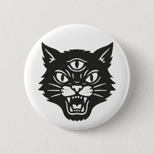 Angry Cat 6 Cm Round Badge
