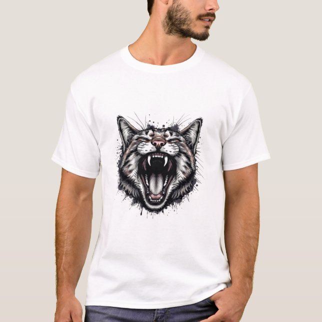angry cat cool tee (Front)