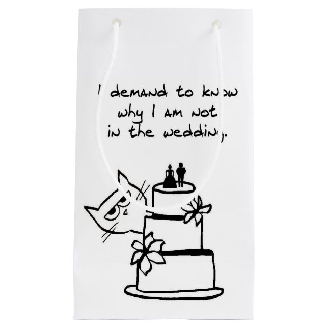 Angry Cat Crashes the Wedding - Funny Gift Bag (Front)