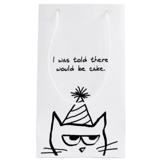 Angry Cat Demands Cake - Funny Cat Gift Bag